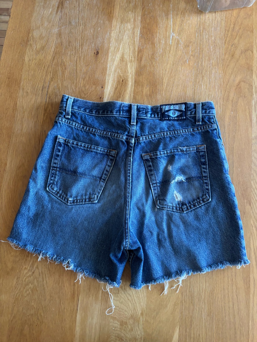 Dark Blue Denim Cutoff Shorts from the skate brand trasher